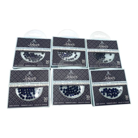 Swarovski Jolee's Jewels Hotfix 4mm crystals 180 pieces Dark Indigo Blue NEW - Picture 1 of 3